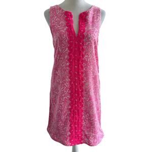 Lilly Pulitzer Pink Target Colab Sz 8 Medium Shift Dress Short Women's Tropical